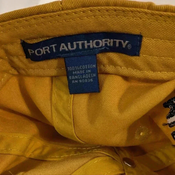 Cool Yellow Baseball Cap with Alligator Patch, Port Authority - Picture 4 of 4
